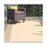 Dawn Gris Border Gray 5'3" x 7'6" Outdoor Area Rug