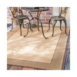 Dawn Gris Border Gray 5'3" x 7'6" Outdoor Area Rug