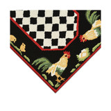 Frontporch Rooster Black and Gray 2' x 3' Outdoor Area Rug
