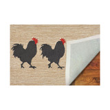 Liora Manne Front Porch Indoor/Outdoor Roosters Neutral 2' x 3' Area Rug