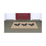 Liora Manne Front Porch Indoor/Outdoor Roosters Neutral 2' x 3' Area Rug