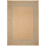 Sahara Block Print Border Area Rug