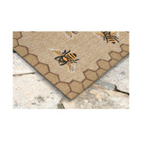 Liora Manne Front Porch Indoor/Outdoor Honeycomb Bee Natural 2' x 3' Area Rug