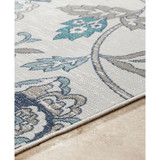 Alfresco ALF-9674 Aqua 2'3" x 11'9" Runner Area Rug, Indoor/Outdoor