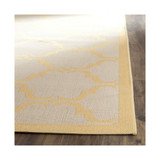Courtyard Beige and Yellow 5'3" x 7'7" Sisal Weave Outdoor Area Rug