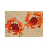 Liora Manne Front Porch Indoor/Outdoor Crabs Natural 2' x 3' Area Rug