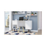 Edgar 1-Drawer Mid Century Office Desk