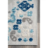 Claudia Contemporary Celestial Blue 4' x 6' Outdoor Area Rug