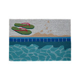Frontporch Poolside Aqua 1'8" x 2'6" Outdoor Area Rug