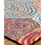 Visions III Giant Swirls 2'3" x 8' Runner Outdoor Area Rug