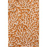 Tropicana Allover Coral Orange 7'10" x 9'10" Outdoor Area Rug