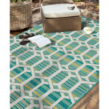 Malibu Outdoor Hex Trellis 2'5" x 6' Area Rug