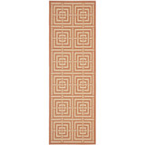 Courtyard Terracotta and Cream 2'3" x 10' Runner Outdoor Area Rug