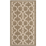 Courtyard Mocha and Beige 2' x 3'7" Outdoor Area Rug