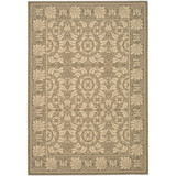 Courtyard Coffee and Sand 6'7" x 9'6" Outdoor Area Rug