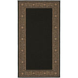 Courtyard Black and Coffee 2' x 3'7" Sisal Weave Outdoor Area Rug