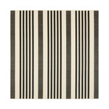 Courtyard Black and Bone 5'3" x 5'3" Sisal Weave Square Outdoor Area Rug