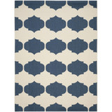 Courtyard Beige and Navy 9' x 12' Outdoor Area Rug