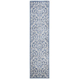 Brentwood Navy and Creme 2' x 8' Runner Rug