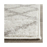 Adirondack Ivory and Silver 2'6" x 8' Runner Area Rug