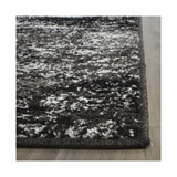 Adirondack Silver and Black 2'6" x 8' Runner Area Rug
