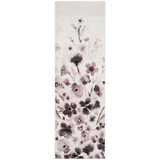 Adirondack Ivory and Purple 2'6" x 8' Runner Area Rug