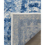 Adirondack Silver and Blue 2'6" x 6' Runner Area Rug