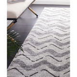 Adirondack Silver and Charcoal 2'6" x 6' Runner Area Rug