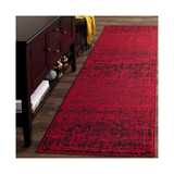 Adirondack Red and Black 2'6" x 8' Runner Area Rug