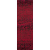 Adirondack Red and Black 2'6" x 8' Runner Area Rug