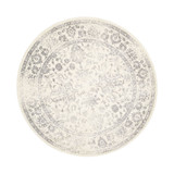 Adirondack Ivory and Silver 8' x 8' Round Area Rug