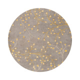 Athena ATH-5060 Taupe 4' Round Area Rug