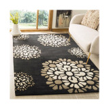 4730 MSR4730A Black 6' x 6' Round Area Rug