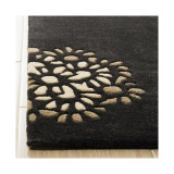 4730 MSR4730A Black 6' x 6' Round Area Rug