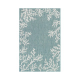 Carmel Coral Border 7'10" x 7'10" Round Rug