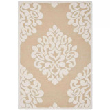 Floret Damask MSR4545C Beige 2'3" x 8' Runner Rug