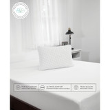 Wellness Collection by Supportive Memory Foam Cluster Pillow with Charcoal-Infused Cover