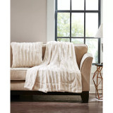 Duke Ribbed Faux-Fur Decorative Pillow, 20" x  20"
