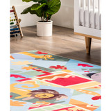 Aurora Paxton Washable Kids Zoo Nursery or Playroom 8' x 10' Area Rug