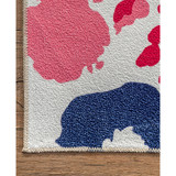 Aurora Pinkie Washable Handprint Kids 3' x 5' Area Rug