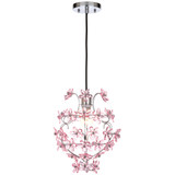 Raz Floral Chrome Pendant