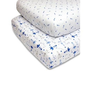 PS by Blue Rockets and Stars Crib Sheet 2-Pack