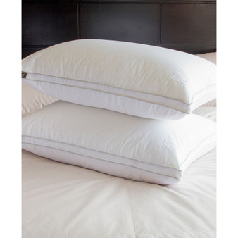 300 Thread Count 100% Cotton White Goose Down Pillow, Standard