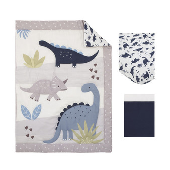 Dino Adventure 3 Piece Crib Bedding Set
