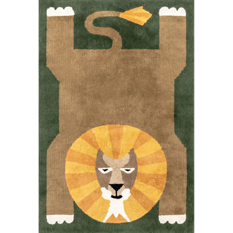 Discovery Tamira Colorful Lion Washable Kids 4' x 6' Area Rug