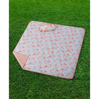 Flamingo Party Printed Picnic Blanket & Tote Set, 50" x 60", Created for Macy's