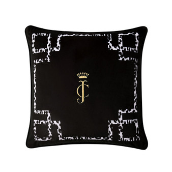 Lattice Embroidered Velvet Decorative Pillow, 20" x 20"