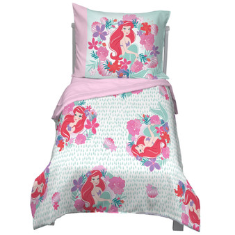 Little Mermaid Sea Garden 4-Piece Toddler Bedding Set