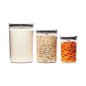 Good Grips Round Pop Graduated Food Storage Canisters, Set of 3