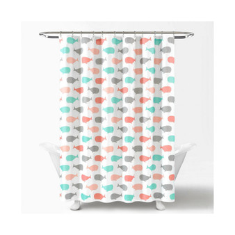 Whale Shower Curtain for Kids, 72" x 72"